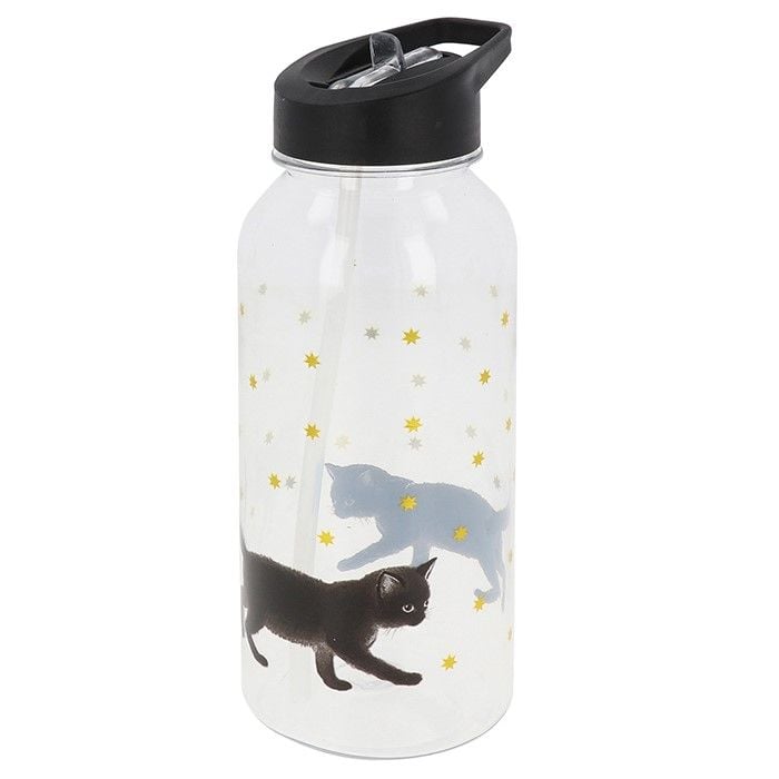 Large Black Cat Water Bottle - 30cm