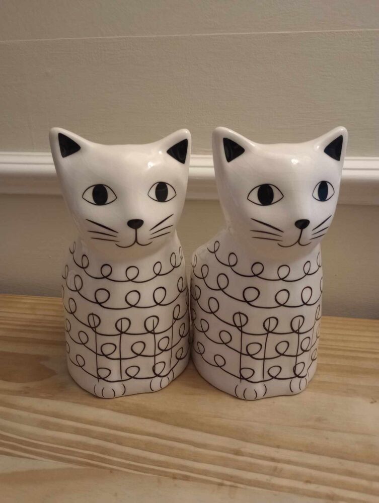 Set of 2 Large Quirky Cat Planters