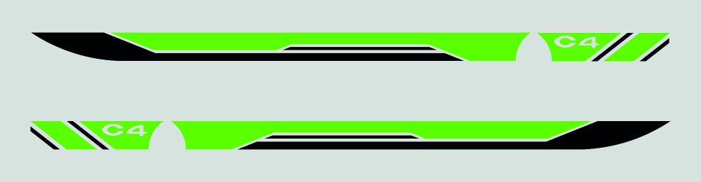Citroen C4 Door Vinyl Stickers (both sides)