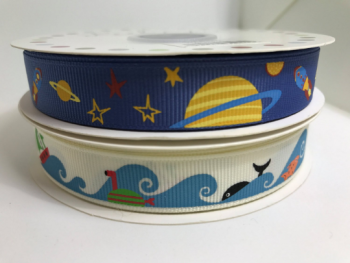 Fun Space and sea themed Grosgrain ribbons