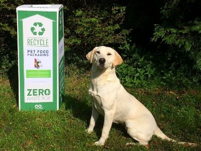 Eira with TP Feeds' recycling box