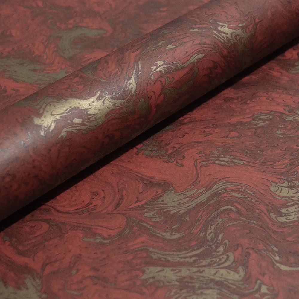 Red and Gold Marble