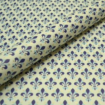 Fleur de Lis Blue and Gold