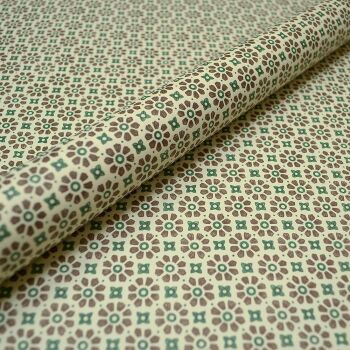 Brown and Green Flower Pattern