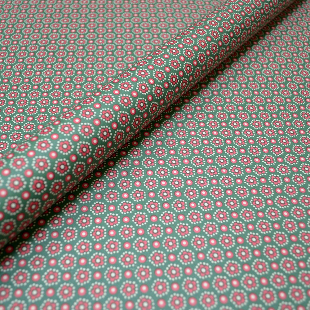 Dotty Flowers Red and Green