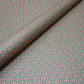 Dotty Flowers Red and Green