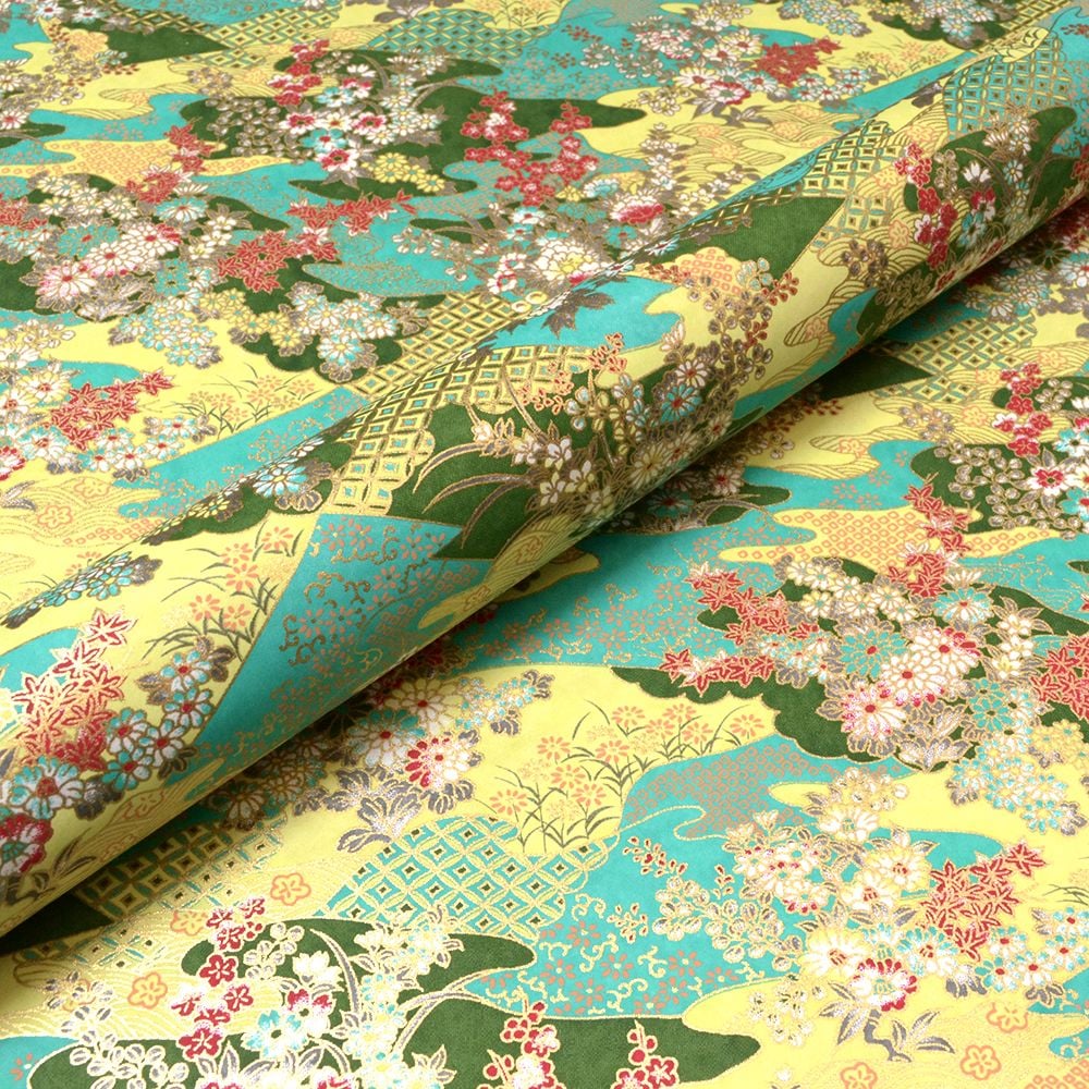 Aqua and Lemon Floral