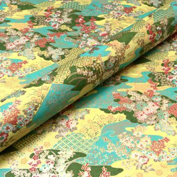 Aqua and Lemon Floral