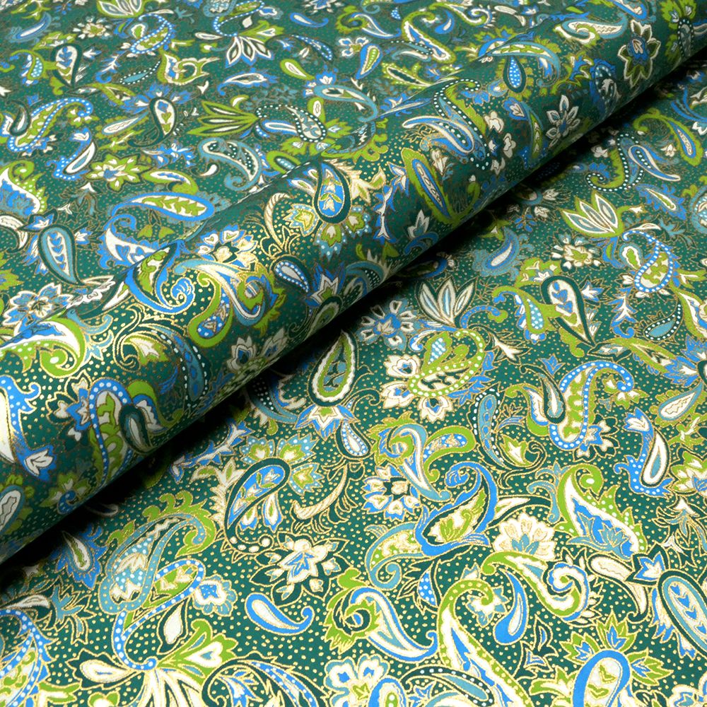 Blue and Green Paisley