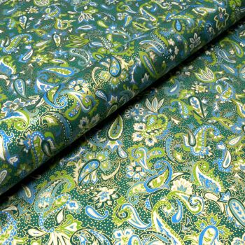 Blue and Green Paisley