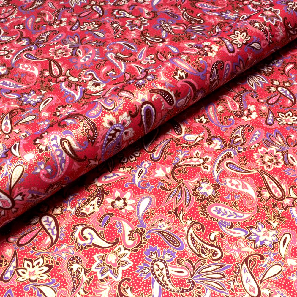 Red and Purple Paisley