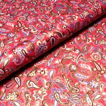 Red and Purple Paisley