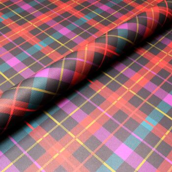 Red, Teal and Purple Tartan