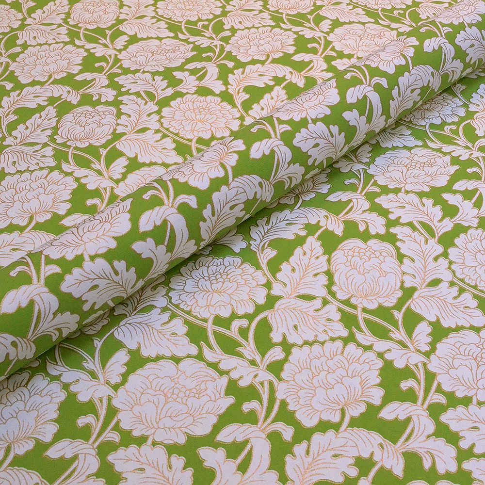 Green and Gold Floral