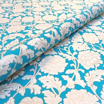 Turquoise and Gold Floral