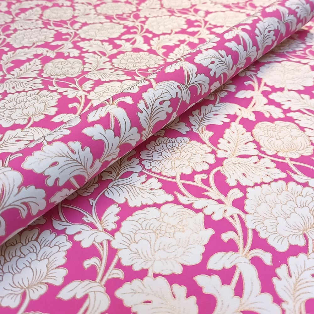 Magenta and Gold Floral