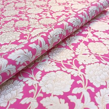 Magenta and Gold Floral