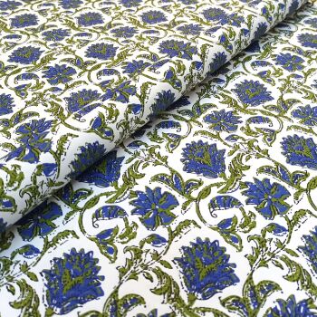 Blue and Green Floral