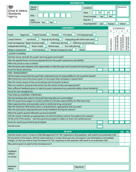 DVSA Standards Check Guide