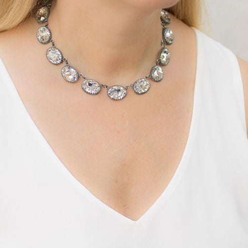 Crystal Crown Riviere Necklace