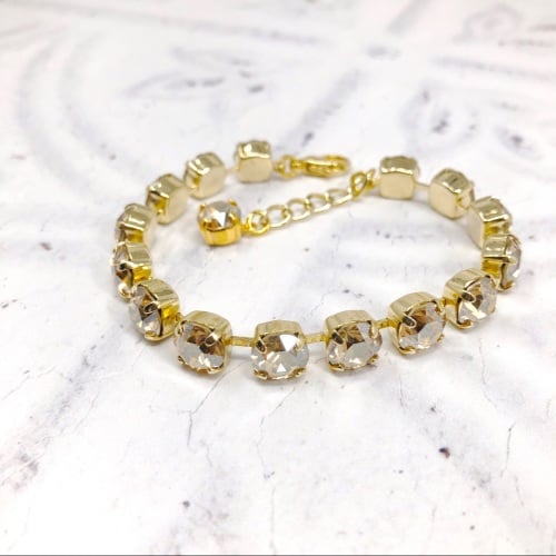 Champagne Medium Crystal Tennis Bracelet