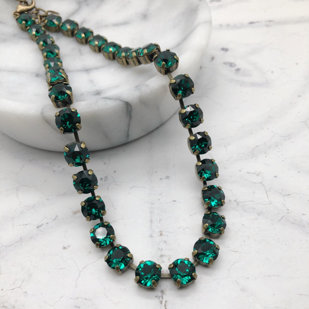 Emerald Green Deco Style Choker | Made With Swarovski® Elements