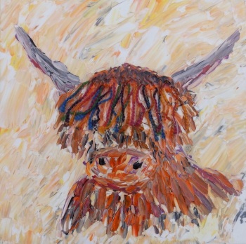 Highland Moo designed and created by (c) Janet Watson art xx