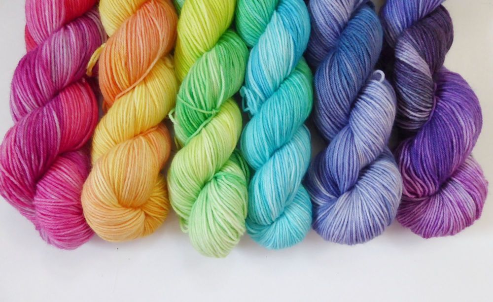 30 Shades of Fade - 6 x 50g Merino / Nylon platinum sock