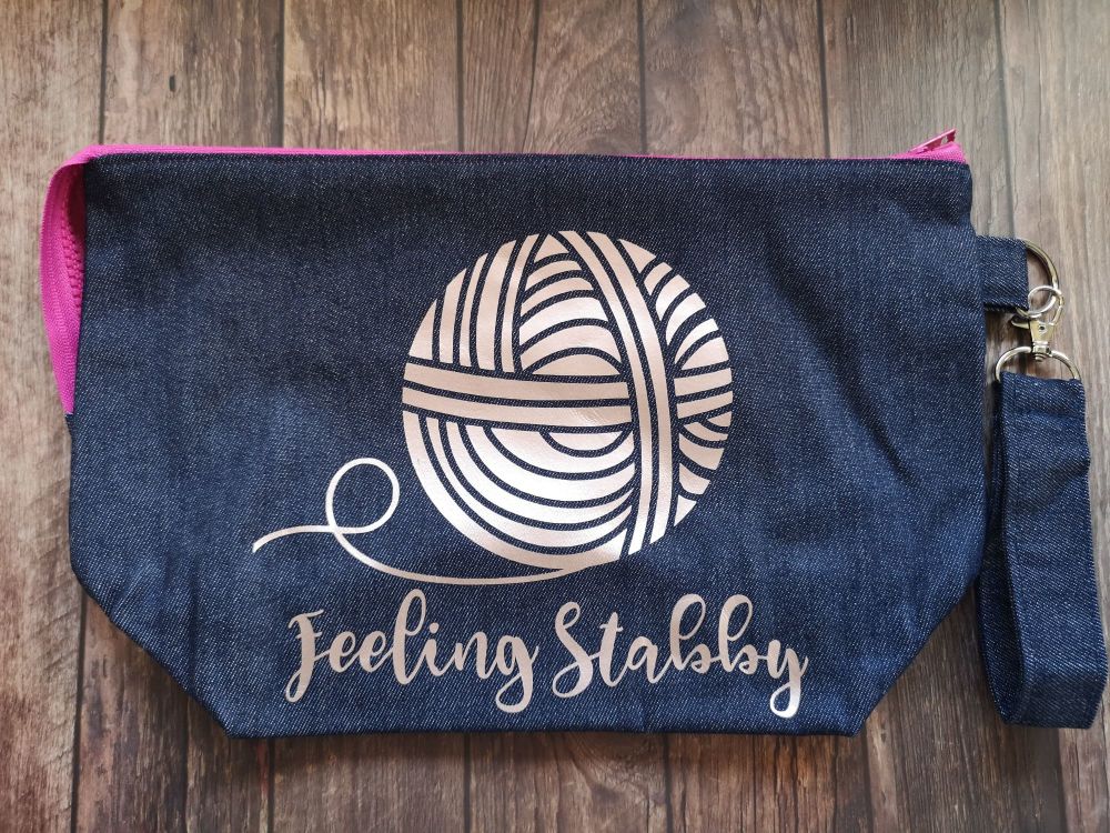 Feeling Stabby Boxy Bottomed Project Bag 