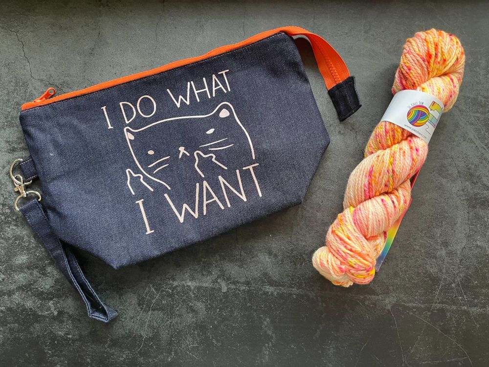 I do What I Want Boxy Bottomed Project Bag 