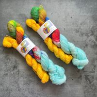Rainbow Balloons on Merino / Nylon Platinum Sock