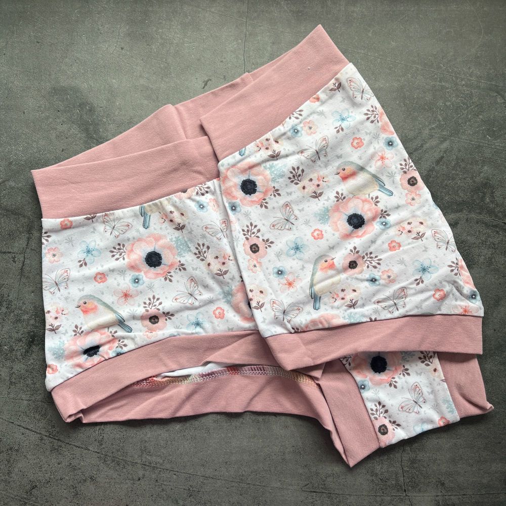 XXL Boy Shorts UK 22-24 - Pink Poppies