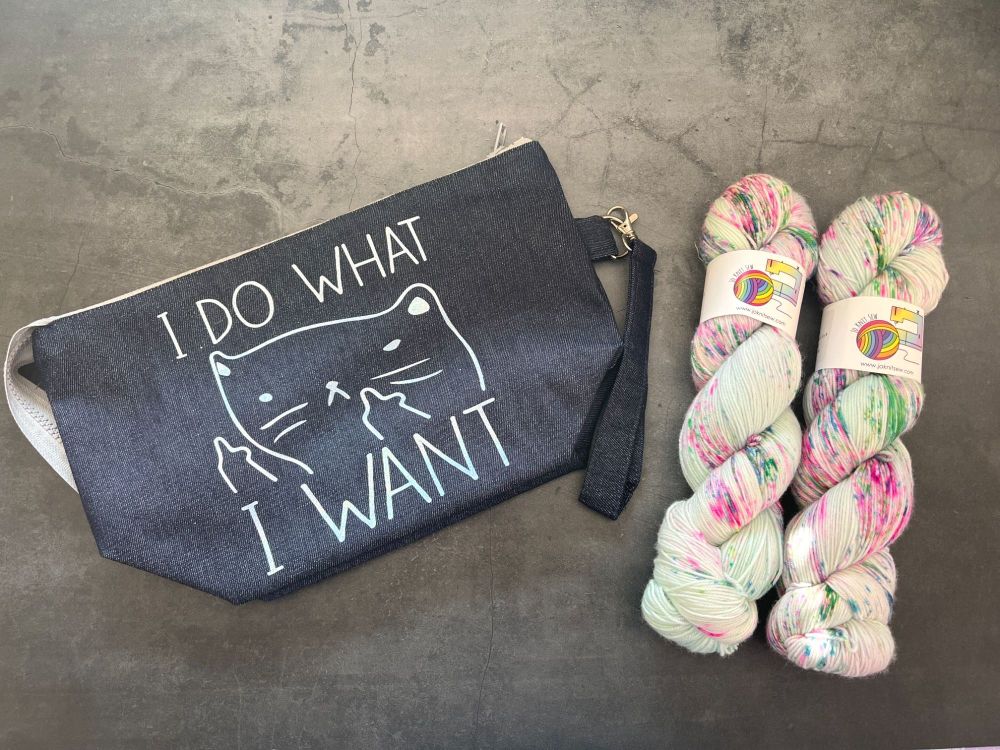 I do What I Want Boxy Bottomed Project Bag