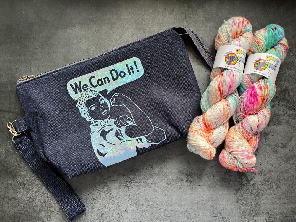 We Can Do It Boxy Bottomed Project Bag 