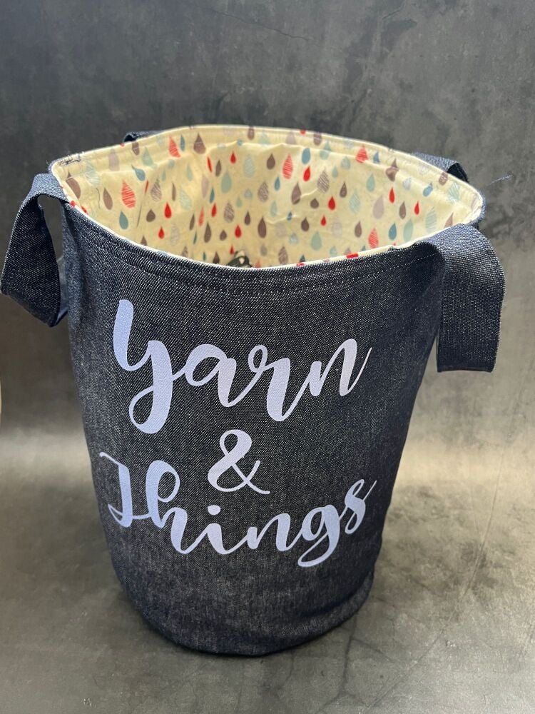 Yarn & Things - Denim Yarn Bucket