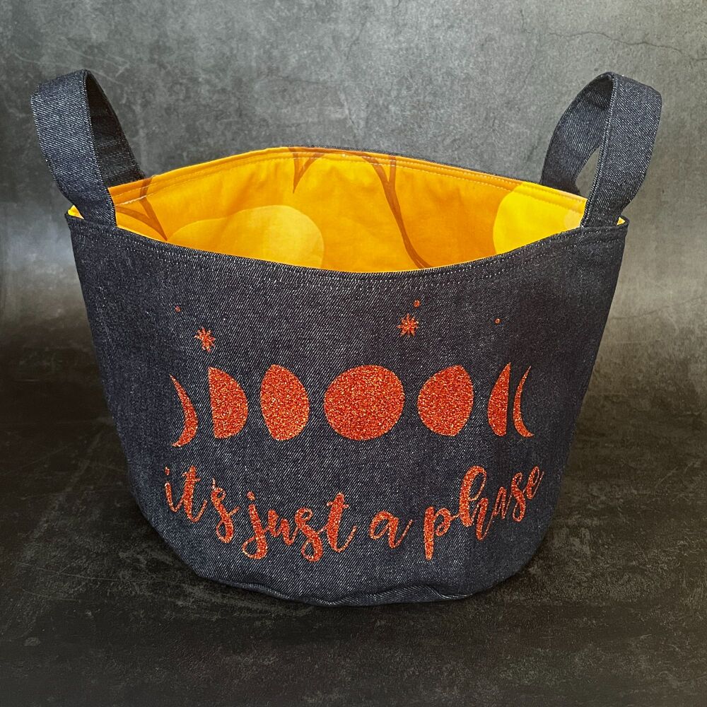 Just a Phase - Mini Denim Yarn Bucket