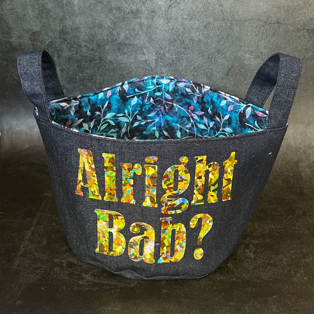 Alright Bab? - Mini Denim Yarn Bucket