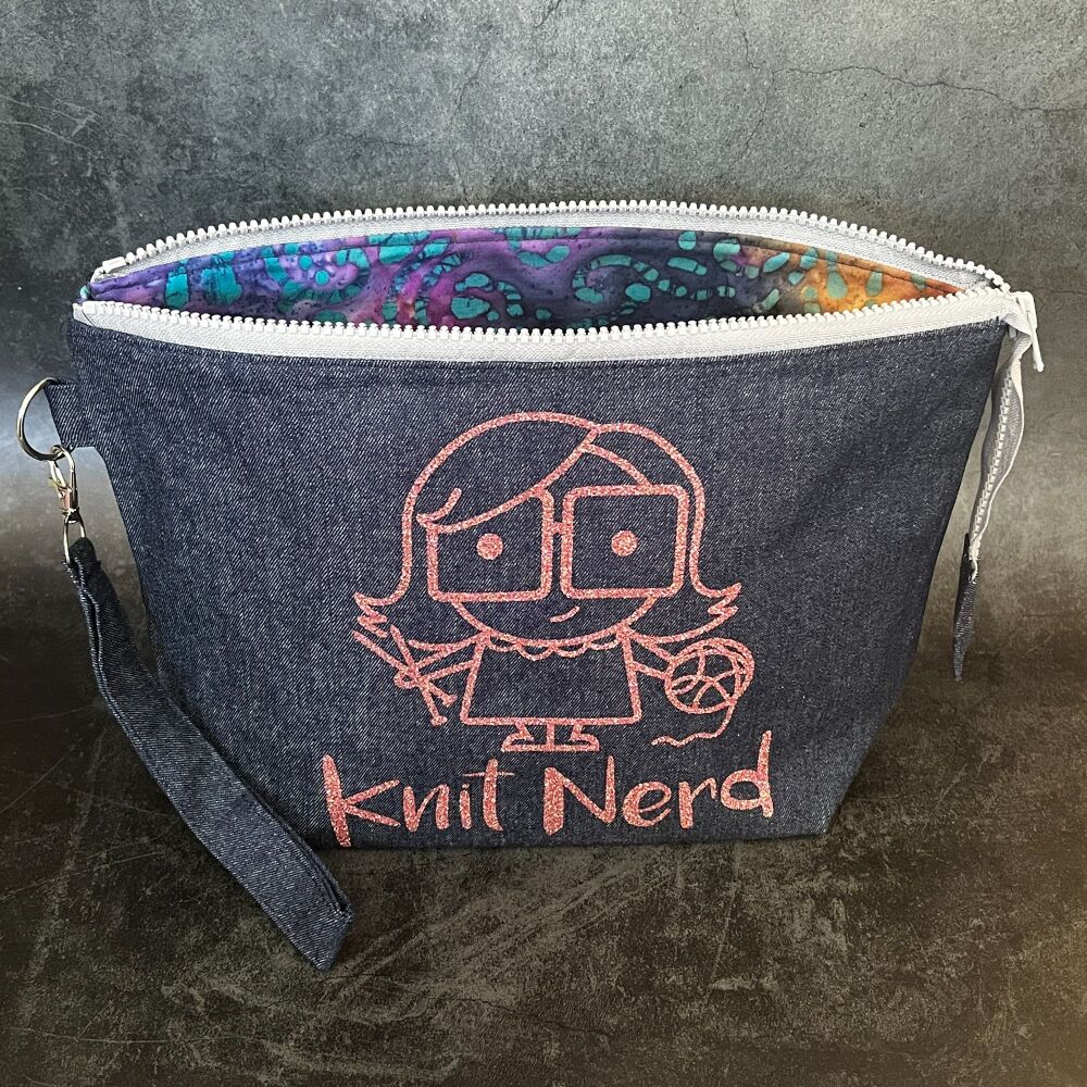 Knit Nerd Boxy Bottomed Project Bag