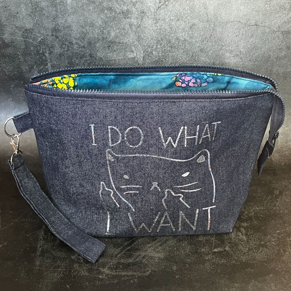 I Do What I Want Boxy Bottomed Project Bag