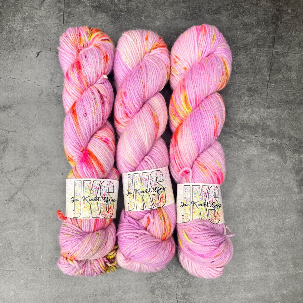 Wisteria Punch on Merino / Nylon DK