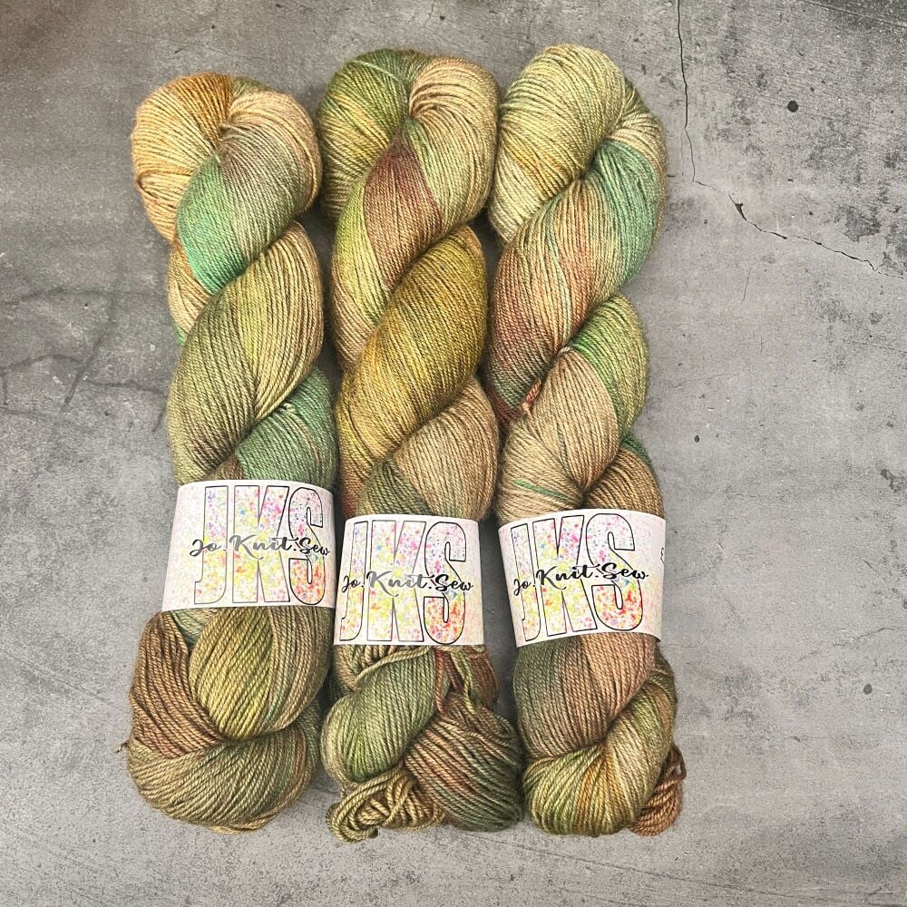 Mossy on Merino / Yak / Nylon sock