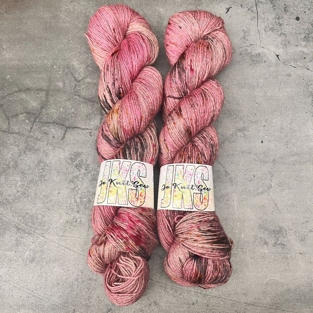 Raspberry Pavlova on Merino / Yak / Nylon sock