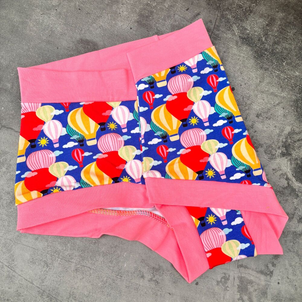 LARGE Boy Shorts UK 14-16 - Up, Up & Away