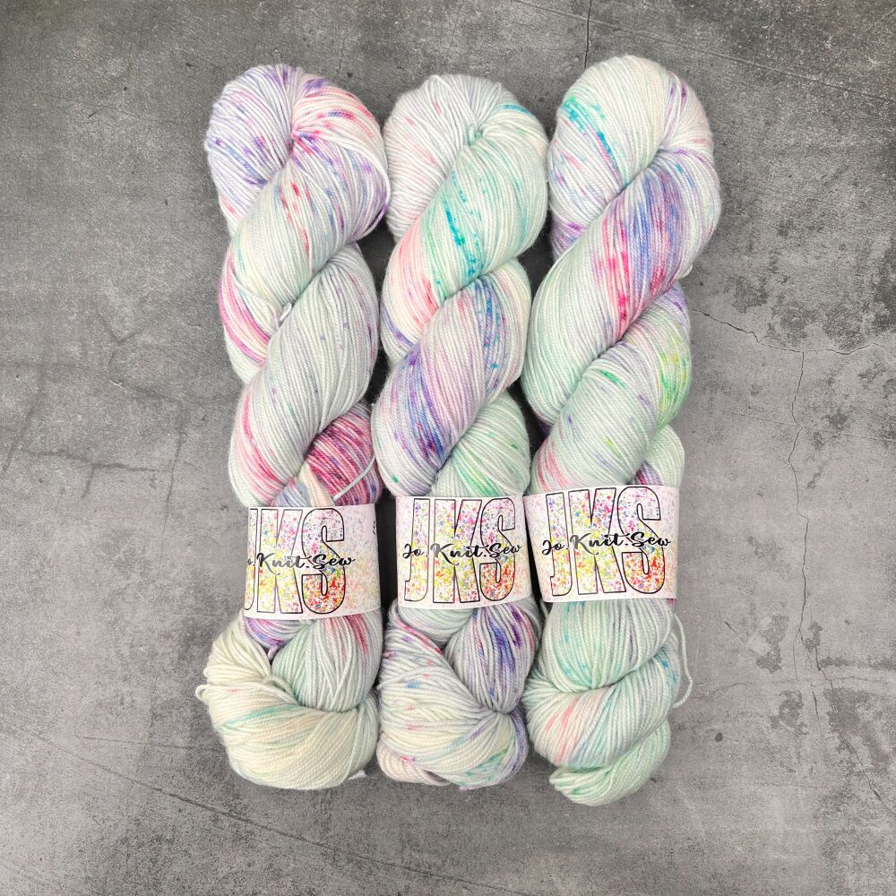 Watercolour Wash on Merino Nylon sock