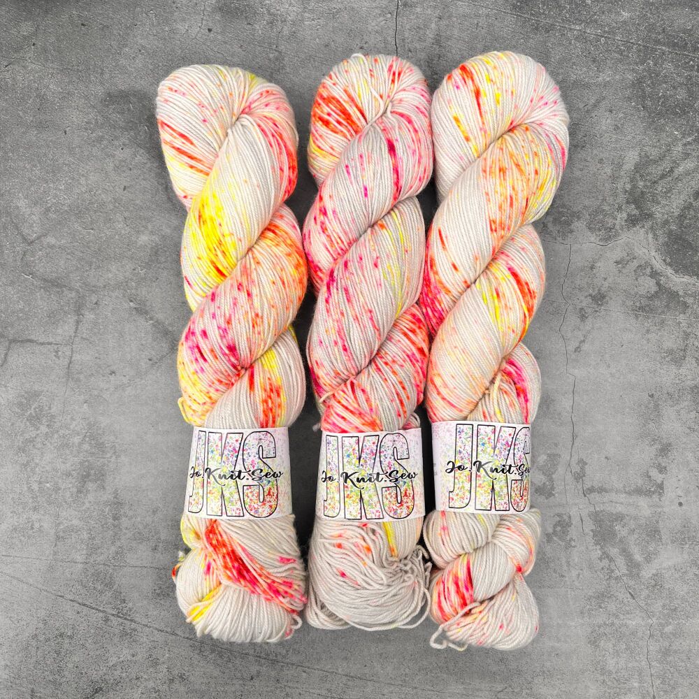 Tangerine Nightmare on Merino Nylon Krypton sock