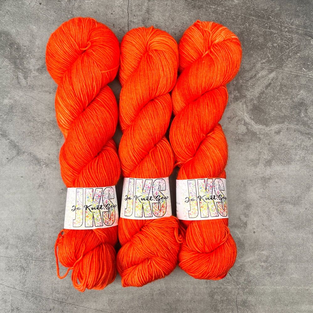 ORANGE Semi Solid on Merino Nylon Platinum sock