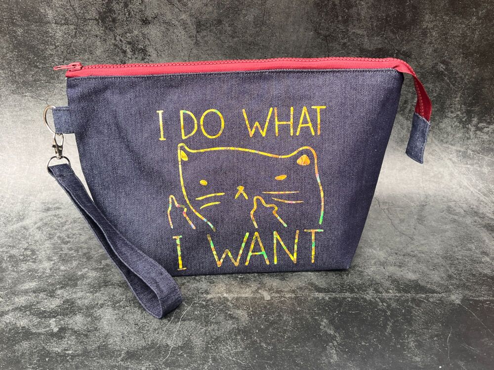 I Do What I Want Boxy Bottomed Project Bag