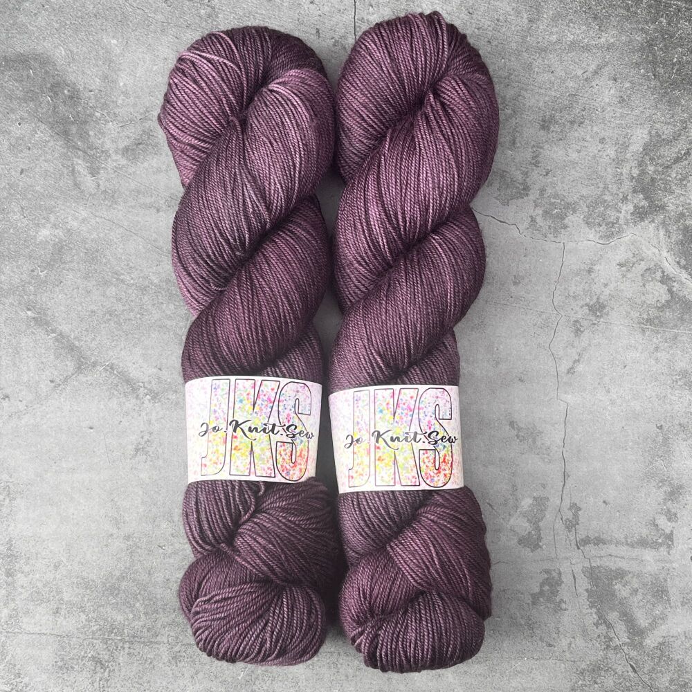 BLACK GRAPE Semi Solid on Merino Nylon Platinum sock