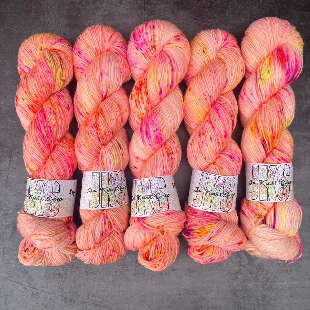 Tutti Frutti on Merino Nylon Krypton sock