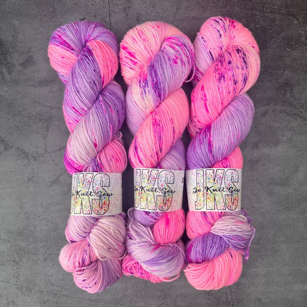 Lilac Wine on Merino Nylon Krypton sock